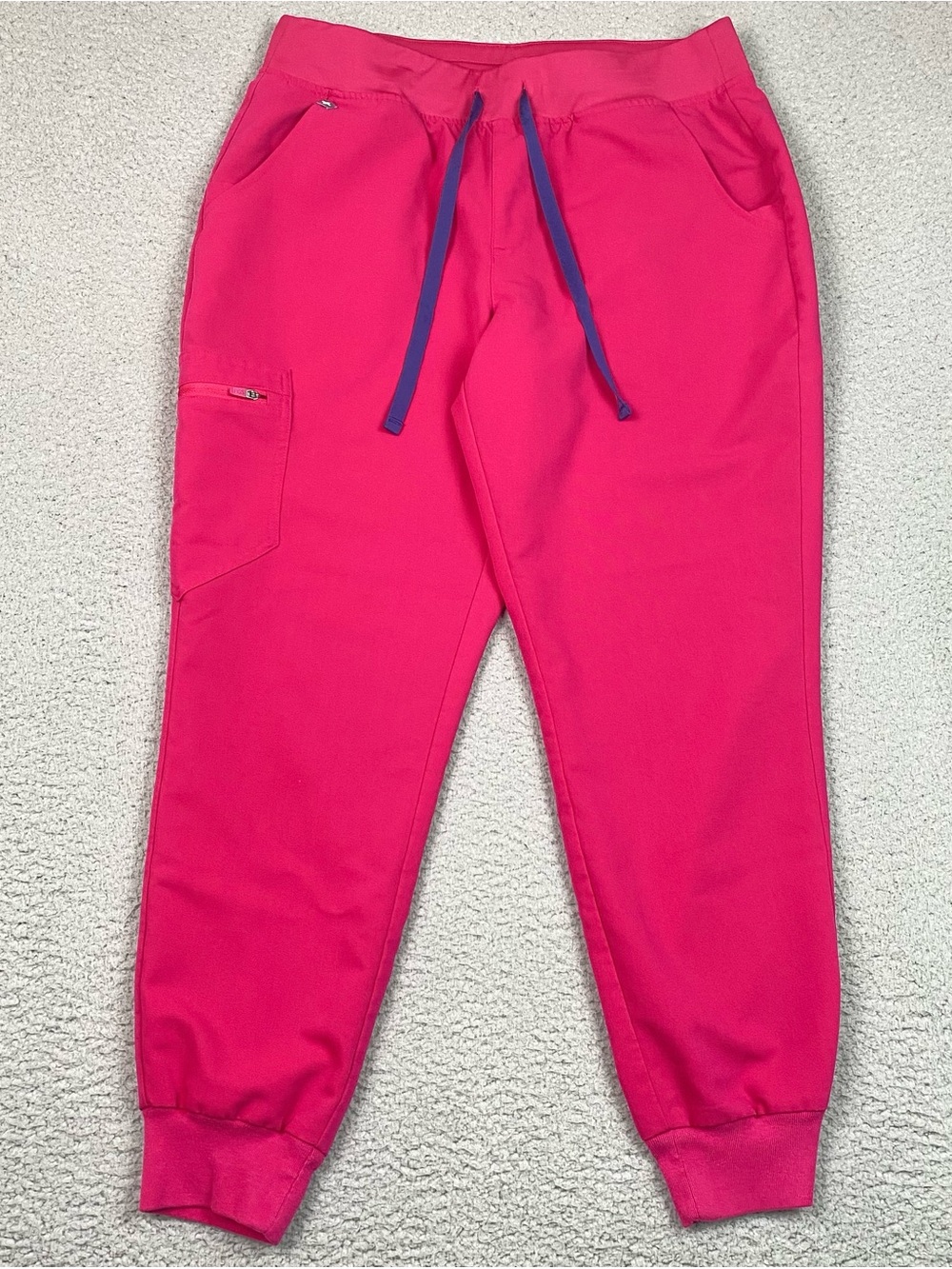 FIGS Scrub Pants Women's Size M Petite Zamora Jogger Pink Medical Stretch